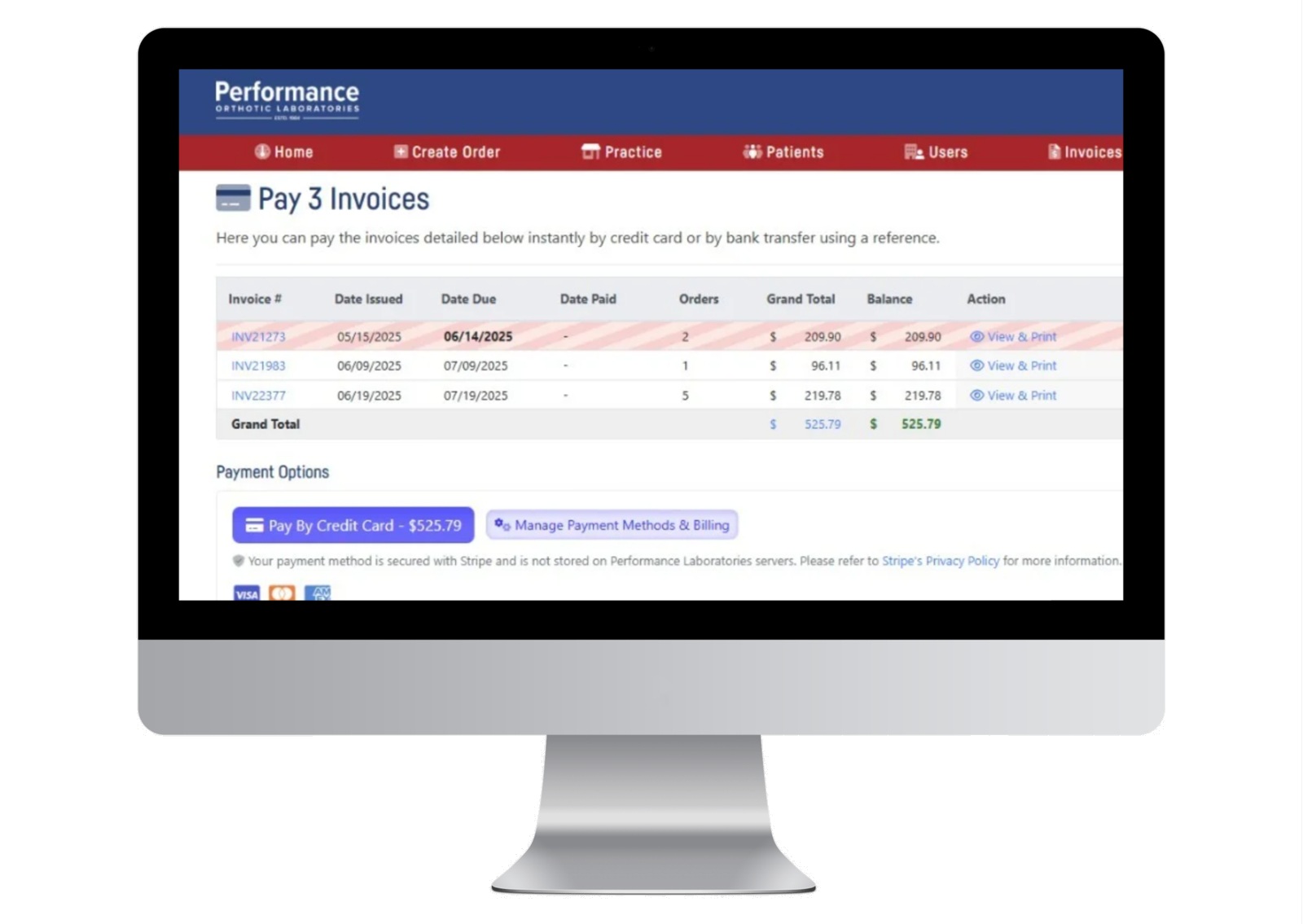 Pay Invoices Performance Orthotic Laboratories