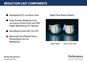 Reduction Cast Components Performance Orthotic Laboratories